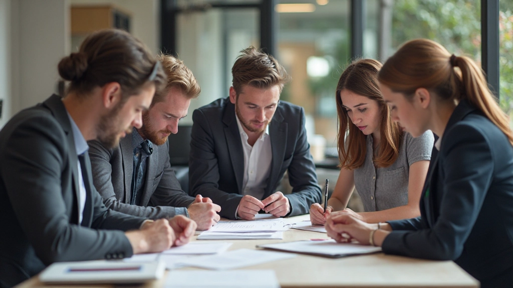 Team in een onderzoeks- en brainstormsessie